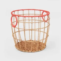 Natural With Fresh Melon Rim Kids' Woven Basket Red - Pillowfort™ -Pillowfort GUEST 0caadb0d 5ca9 4056 91ab 5de9473e59d1