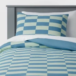Checkers Kids' Duvet Cover Teal Blue - Pillowfort™ -Pillowfort GUEST 14283e51 e80b 450c 91f0 19dc53607c84