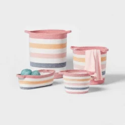 Striped Coiled Rope Kids' Storage Bin - Pillowfort™ -Pillowfort GUEST 18fc3409 df85 4518 a061 53954e0e0439