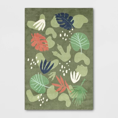 Dinosaur Shapes Kids' Rug Green - Pillowfort™ 6 Dinosaur Shapes Kids' Rug Green - Pillowfort™ - Image 4