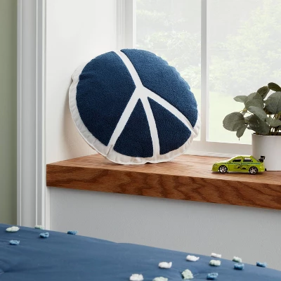 PeaceKids' Kids' Throw Pillow Navy - Pillowfort™ 3 PeaceKids' Kids' Throw Pillow Navy - Pillowfort™