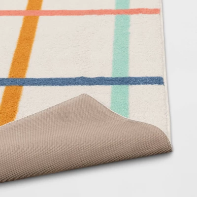 4'x5'5" Window Pane Kids' Rug - Pillowfort™ 5 4'x5'5" Window Pane Kids' Rug - Pillowfort™ - Image 3