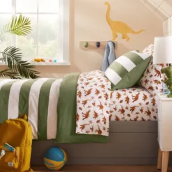 Dinosaur Cotton Kids' Sheet Set Watercolor Brown - Pillowfort™ -Pillowfort GUEST 55087fec a779 486a 9945 ee4bbde2aafc