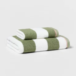 Striped Kids’ Towel Green With SILVADUR™ Antimicrobial Technology Green - Pillowfort™ -Pillowfort GUEST 56c1447c eb16 484e a85c 20da38f4280c