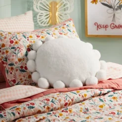 Floral Cotton Reversible Kids' Sham - Pillowfort™ -Pillowfort GUEST 6071b594 f4bc 44ef a74a 0d66fd04e217