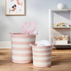 Striped Coiled Kids' Rope Basket - Pillowfort™ -Pillowfort GUEST 78986f3a 45d7 45d0 9225 0dd9d2eb9e06