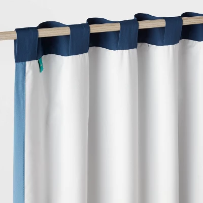 84" Tonal Blackout Window Kids' Panel Blue - Pillowfort™ 6 84" Tonal Blackout Window Kids' Panel Blue - Pillowfort™ - Image 4