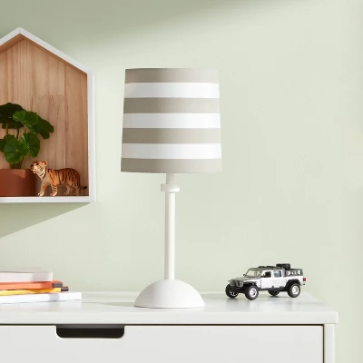 Striped Kids' Accent Lamp Gray - Pillowfort™ 3 Striped Kids' Accent Lamp Gray - Pillowfort™