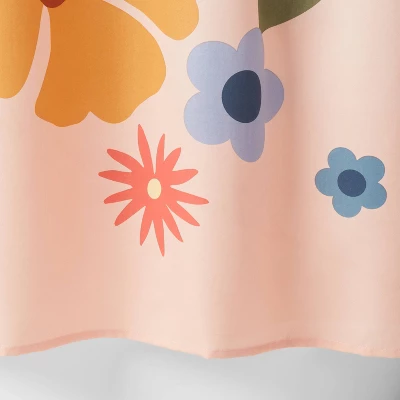 Vintage Floral Kids' Shower Curtain Blue - Pillowfort™ 5 Vintage Floral Kids' Shower Curtain Blue - Pillowfort™ - Image 3