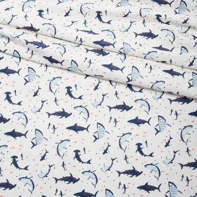 Shark Microfiber Kids' Sheet Set - Pillowfort™ 5 Shark Microfiber Kids' Sheet Set - Pillowfort™ - Image 3