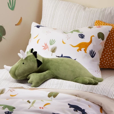 Dinosaur Weighted Plush Kids' Throw Pillow Green - Pillowfort™ 4 Dinosaur Weighted Plush Kids' Throw Pillow Green - Pillowfort™ - Image 2