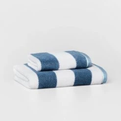 Striped Kids’ Towel Navy With SILVADUR™ Antimicrobial Technology - Pillowfort™ -Pillowfort GUEST a3648987 9819 42c9 a304 b8b0db1187ff