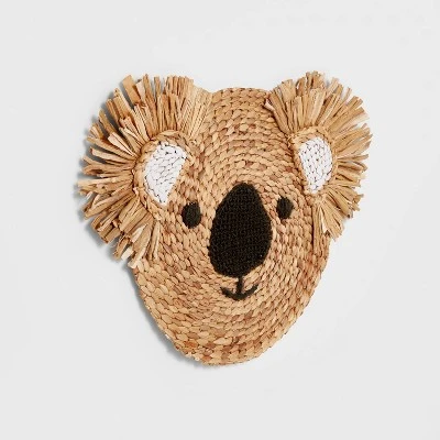 Water Hyacinth Koala Head Kids' Wall Decor Natural - Pillowfort™ 4 Water Hyacinth Koala Head Kids' Wall Decor Natural - Pillowfort™ - Image 2