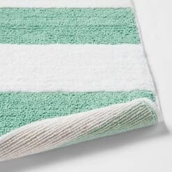 Rugby Striped Kids' Bath Rug Teal - Pillowfort™ -Pillowfort GUEST a9e6f774 c7ac 4f9b be70 54eb06fa0893