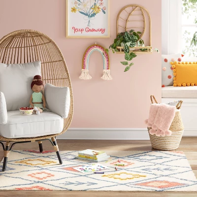 Mesa Area Kids' Rug Pink/Blue - Pillowfort™ 3 Mesa Area Kids' Rug Pink/Blue - Pillowfort™