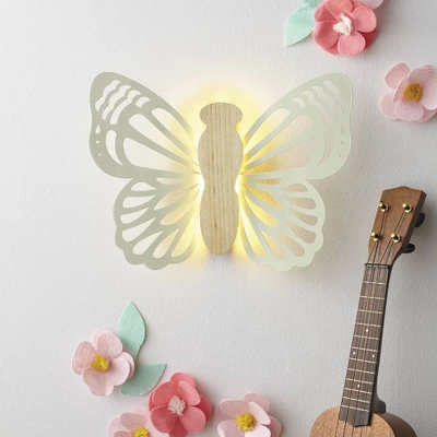 Butterfly Wood Lit Kids' Wall Decor Cream - Pillowfort™ 7 Butterfly Wood Lit Kids' Wall Decor Cream - Pillowfort™ - Image 5