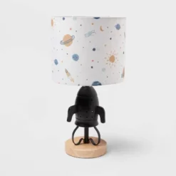 Spaceship Figural Kids' Table Lamp Black - Pillowfort™ -Pillowfort GUEST b953c39f 7371 46a8 af8c cd9aba209288
