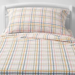 Plaid Print Cotton Kids' Sheet Set - Pillowfort™ -Pillowfort GUEST dfc89128 ffe1 41dd b87e d8e45fac1447