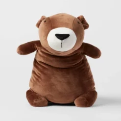 Bear Weighted Plush Kids' Throw Pillow Brown - Pillowfort™ -Pillowfort GUEST e14bf083 0b66 46ff 9039 736ae79b5f51