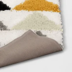 4'x5'6" Triangles Shag Kids' Rug Black/Cream - Pillowfort™ -Pillowfort GUEST e44aac54 67f7 445d ac92 34dbc5ad1767