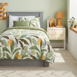 Botanical Print Kids' Duvet Cover Green - Pillowfortâ˘