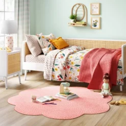 Pillowfort 17 Rattan And Wood Bedside Kids' Table White - Pillowfortâ˘