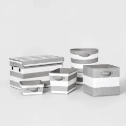 Canvas Striped Kids' Bin - Pillowfort™ -Pillowfort GUEST ffba7162 489f 4be4 93c1 6a1844d32cab 1